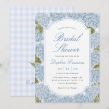 Elegant Blue Hydrangea Bridal Shower