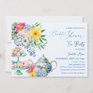 Elegant Blue Hydrangea Bridal Shower Invitation