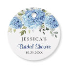 Elegant Blue Hydrangea Eucalyptus Bridal Shower