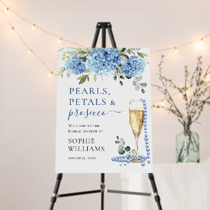 Elegant Blue Hydrangea Eucalyptus Bridal Shower Foam Board