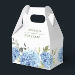 Elegant Blue Hydrangea Eucalyptus Gift Wedding Favor Boxes<br><div class="desc">For further customization,  please click the "customize further" link and use our design tool to modify this template.
If you need help or matching items,  please contact me.</div>