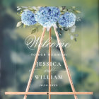 Elegant Blue Hydrangea Eucalyptus WEDDING Welcome