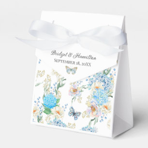 Elegant Blue Hydrangea Favor Boxes