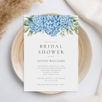 Elegant Blue Hydrangea Floral Bridal Shower