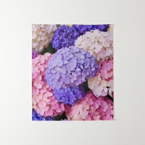 Elegant Blue Hydrangea Floral image Tapestry
