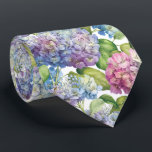 Elegant Blue Hydrangea Floral Pattern Wedding Neck Tie<br><div class="desc">This elegant floral neck tie for weddings and other special occasions features blue and pink hydrangea blossoms. Perfect for the groom and groomsmen for your wedding party. Wear as a classic neck tie for men, as a belt for women or for use in craft projects. Designed by world renowned artist...</div>