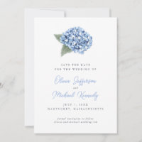 Elegant Blue Hydrangea Floral Wedding