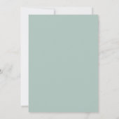Elegant Blue Hydrangea | White Baby Shower Invitation (Back)