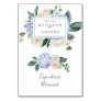 Elegant Blue Hydrangea | White Buffet Food Labels Table Number