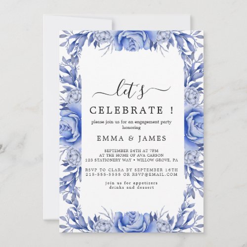 Elegant Blue Hydrangea | White 