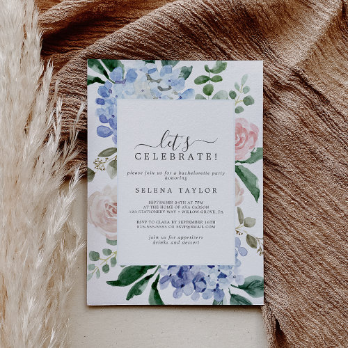 Elegant Blue Hydrangea | White Let's Celebrate