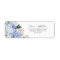 Elegant Blue Hydrangea White Return Address Label