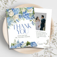 Elegant Blue Hydrangea White Roses Floral Wedding