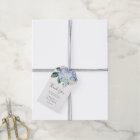 Elegant Blue Hydrangea | White Thank You Favor
