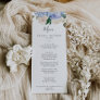 Elegant Blue Hydrangea | White Wedding Dinner Menu