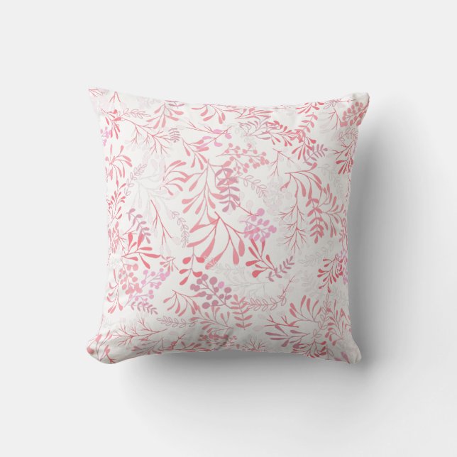 Elegant Blue Hydrangeas Throw Pillow (Front)
