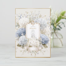 Elegant Blue Hydrangeas Vintage Wedding