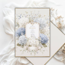Elegant Blue Hydrangeas Vintage Wedding