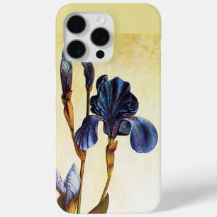 ELEGANT BLUE IRIS FLOWERS Ivory Floral iPhone 15 Pro Max Case