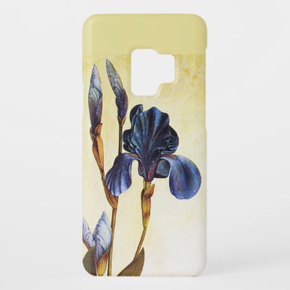ELEGANT BLUE IRIS FLOWERS Ivory Floral Case-Mate Samsung Galaxy S9 Case
