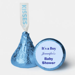 Elegant Blue It's a Boy Gender Reveal Baby Shower Hershey®'s Kisses®