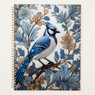 Elegant Blue Jay William Morris Inspired Planner