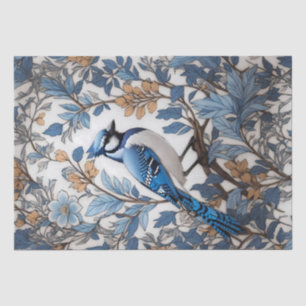 Elegant Blue Jay William Morris Inspired Tissue Paper