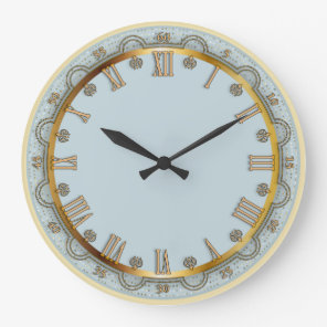Elegant blue large clock