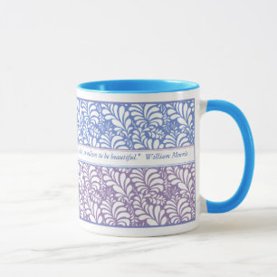 Elegant Blue & Lavender Favorite Quotation Mug