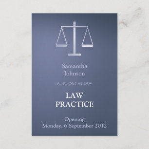 Elegant Blue Law Practice Opening Announcement