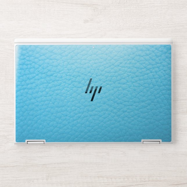 Elegant Blue leather HP Laptop Skin (Front)