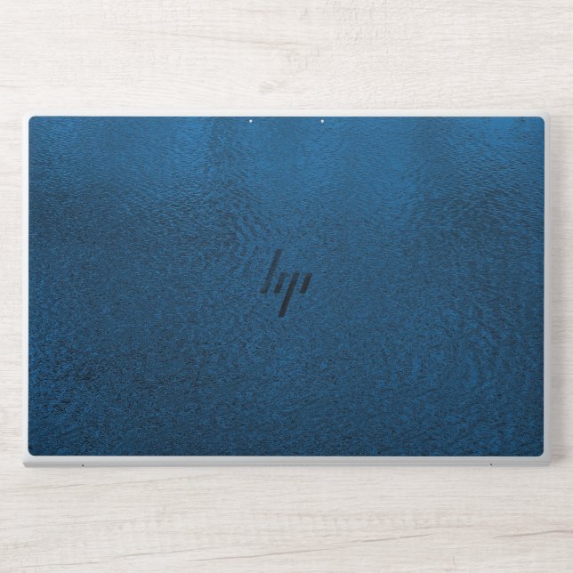 Elegant Blue leather HP Laptop Skin (Front)