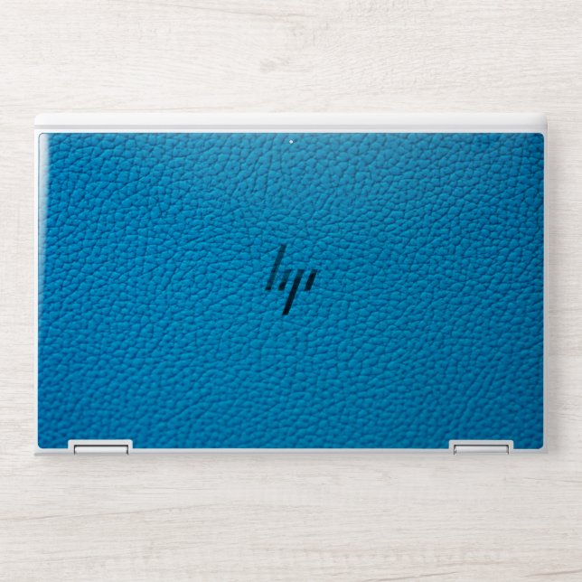 Elegant Blue leather HP Laptop Skin (Front)