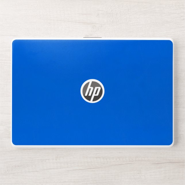 Elegant Blue leather  HP Laptop Skin (Front)