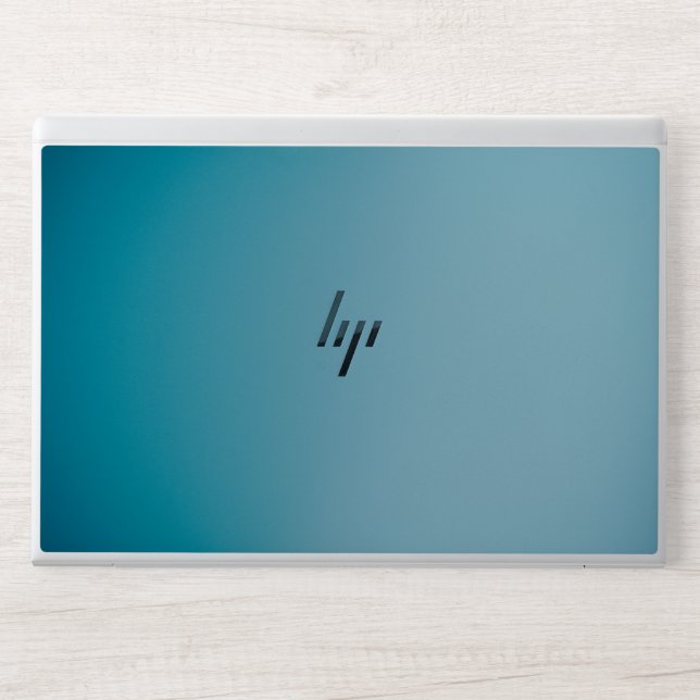 Elegant Blue leather  HP Laptop Skin (Front)