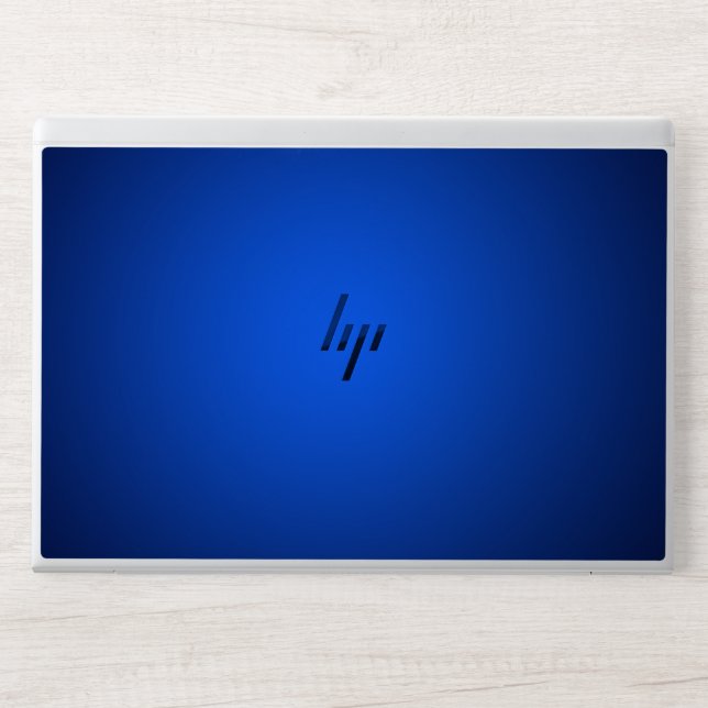 Elegant Blue leather  HP Laptop Skin (Front)