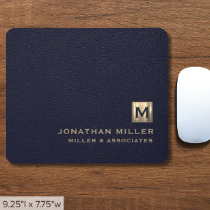 Leather Mouse Pad, Mouse Pad, Leather mousepad, Monogram Mousepad, Han -  Extra Studio