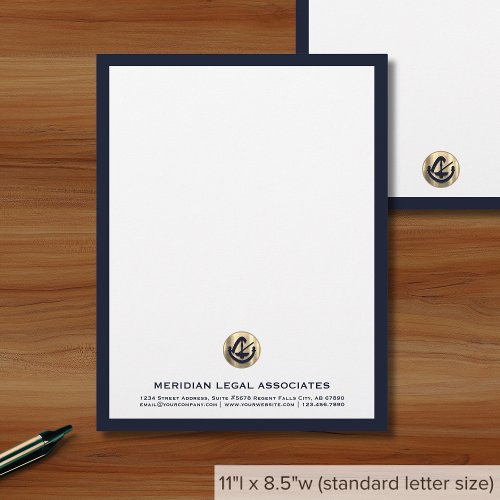 Elegant Blue Legal Business Letterhead