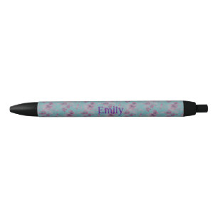 Elegant blue, lilac and purple chinoiserie pen