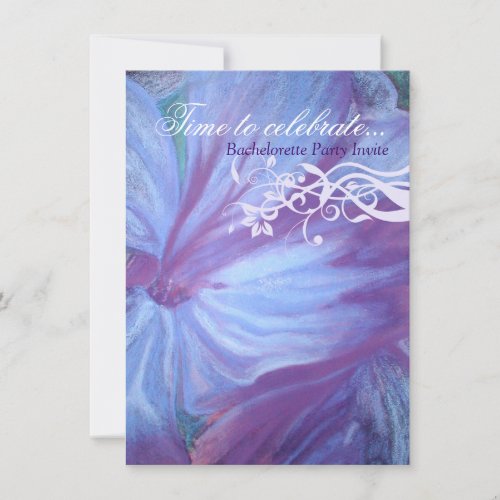 Elegant blue lilacs floral bachelorette invites