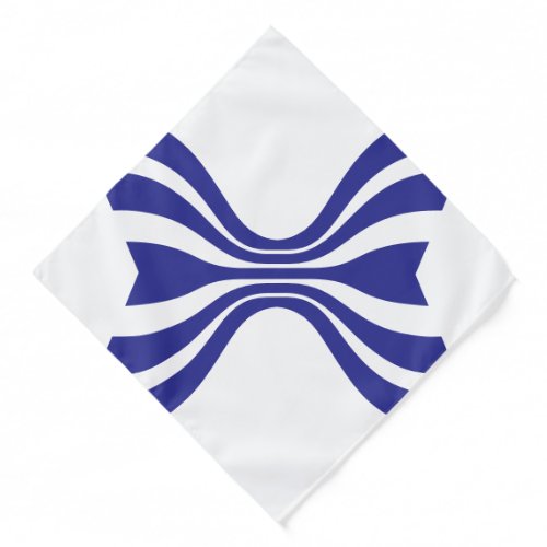 Elegant Blue Line Letter X Monogram Bandana