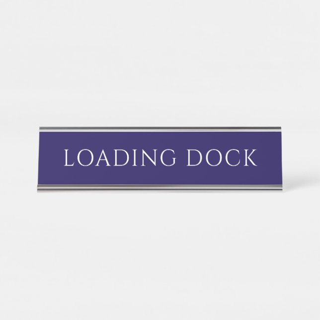 Elegant Blue Loading Dock Name Plate (Front)