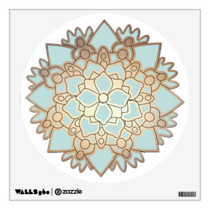 Elegant Blue Lotus Flower Floral Wall Decal