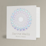 Elegant Blue Lotus Flower Mandala 3 Ring Binder<br><div class="desc">Unique artistic design featuring faux foil lotus mandala. Great design for an energy worker,  counselor life coach and more.</div>