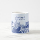 Elegant Blue Lotus Flowers Wedding Gift Bridesmaid Coffee Mug<br><div class="desc">This personalized wedding coffee mug features a classic yet stylish chinoiserie chic blue willow illustration of lotus flowers. Custom title and name are display in the middle of the mug. ♥ View the collection on this page to find matching products. ♥ Customize it with your text by using the template...</div>