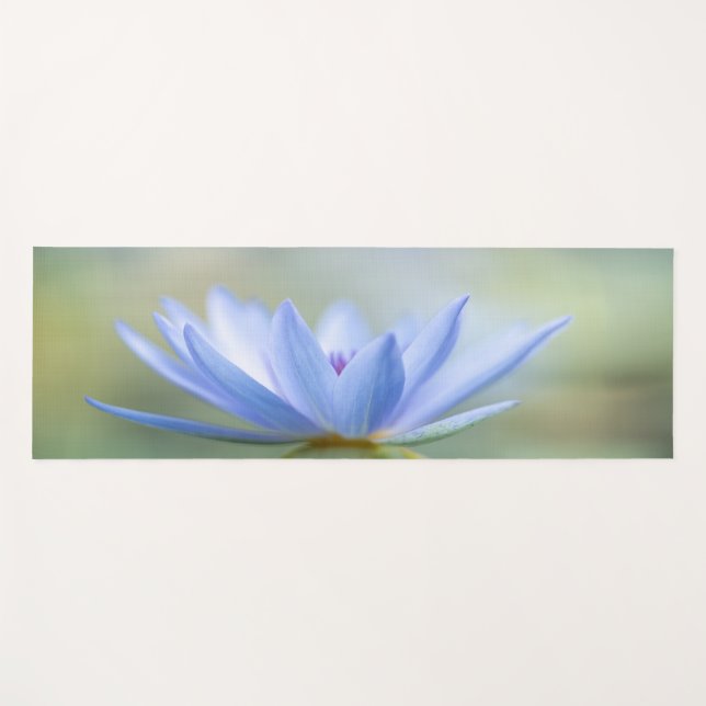 Elegant Blue Lotus Yoga Mat (Front (Horizontal))