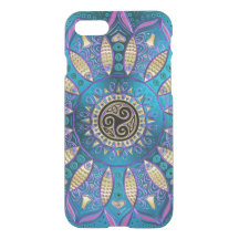 Elegant Blue Mandala Celtic Knot iPhone 7 Case