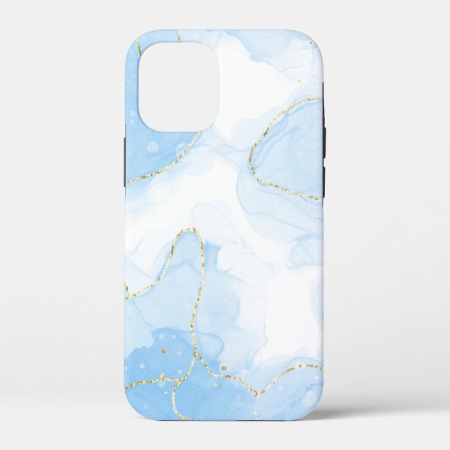 Elegant Blue Marble  Case-Mate iPhone Case (Back)
