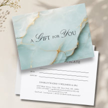 Elegant Blue Marble Gift Certificate