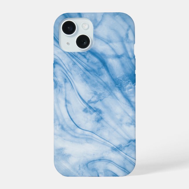 Elegant Blue Marble  Iphone Case (Back)